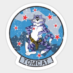 Grumman F-14 Tomcat - Aggressor Patch - Grunge Style Sticker